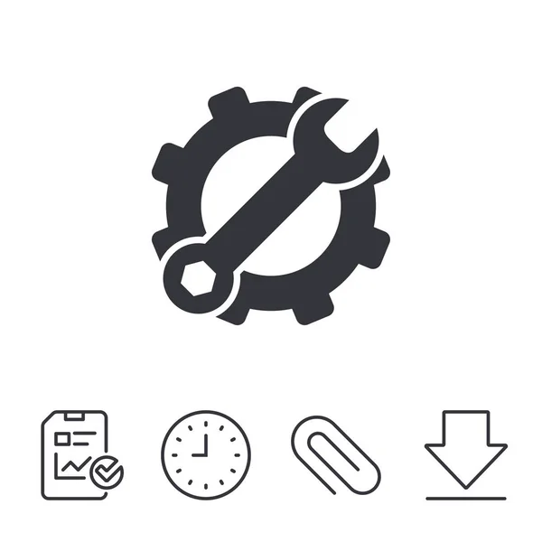 De Kogge en moersleutel pictogram service — Stockvector
