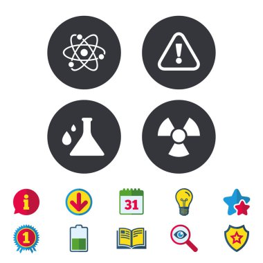 Dikkat radyasyon simgeler.