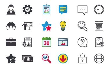 Belgeler ve iş ikonları/simgeleri.