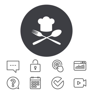 Chef şapka işareti simgesi.