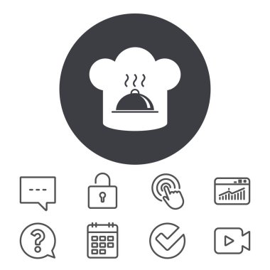 Chef şapka işareti simgesi.