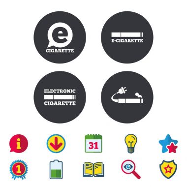 Elektronik sigara simgeler.
