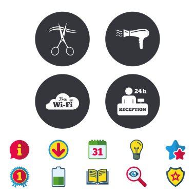 otel hizmetleri simgeler