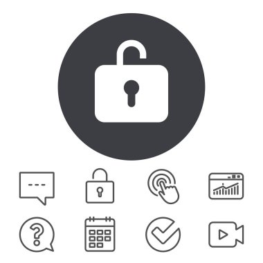 kilit işareti simgesi.