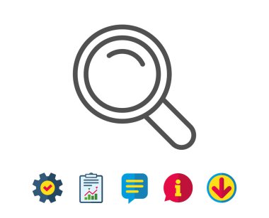 Büyüteç camı işareti.