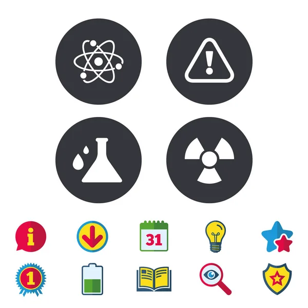 Attention radiation icons. — Stock Vector