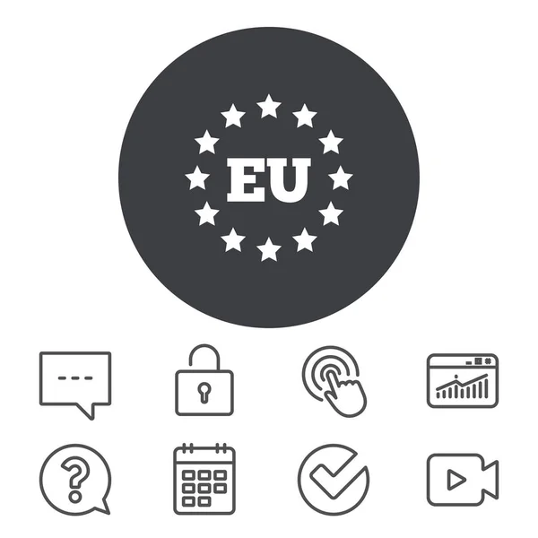 Europese Unie pictogram. — Stockvector