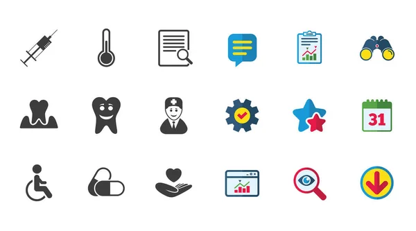 Iconos de salud y diagnóstico . — Vector de stock