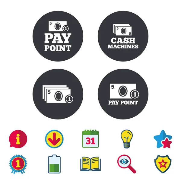 Cash and coin icons. — Stock Vector