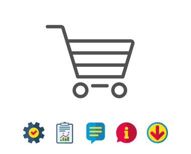 Alışveriş arabası simgesi.