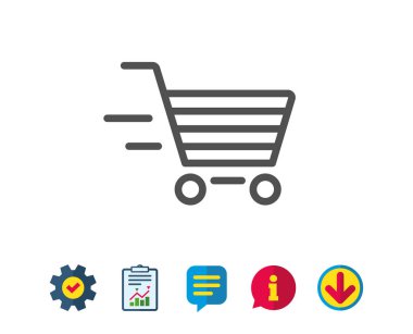 Alışveriş arabası simgesi.