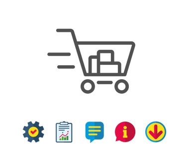 Alışveriş arabası simgesi.