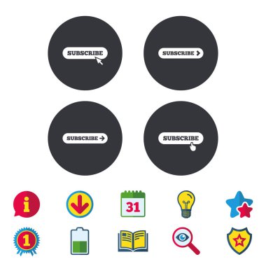 Abone simgeleri tasarım.