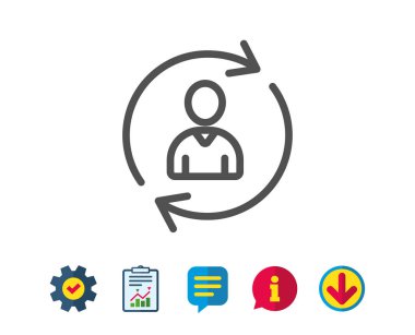 Kullanıcı satırı simgesi. 