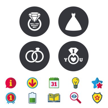 Düğün elbise simgesi.