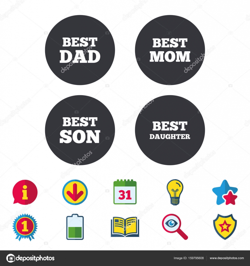 Family Symbols Mother Father Son And Daughter In House Family Best Mom And Dad Son And Daughter Icons Award Symbols Calendar