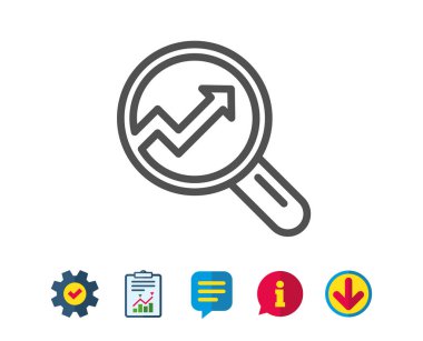 Grafik satırı simgesi. Rapor grafik 