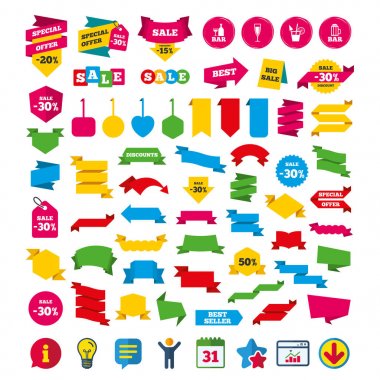 afiş ve Kuponlar işaretleri.