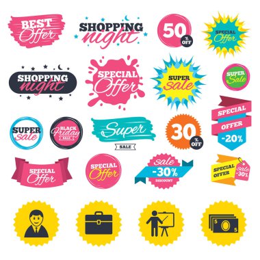 Satılık alışveriş afiş. 