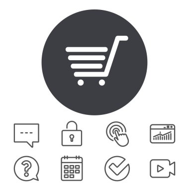 alışveriş sepeti işareti simgesi. 