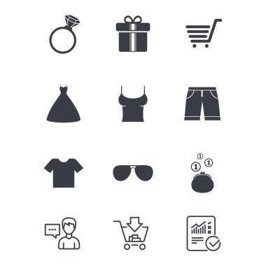 Giyim, Aksesuar simgeler. 