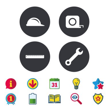 Takvim, bilgi ve indirmek işaretleri. 