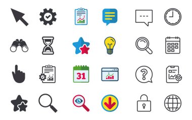 Sohbet, rapor ve takvim işaretleri. 