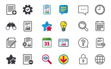 Sohbet, rapor ve takvim işaretleri. 