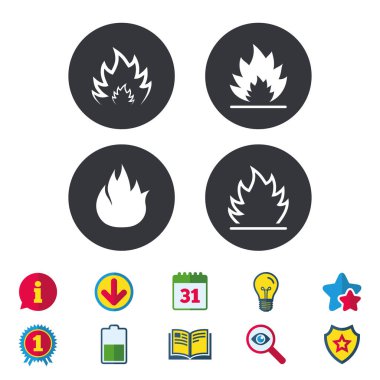Yangın alev simgeler. 