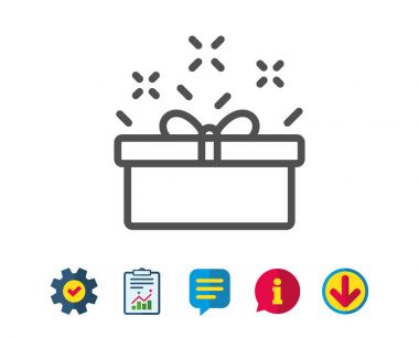 hediye kutusu satırı simgesi