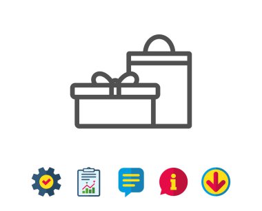 hediye kutusu satırı simgesi. 