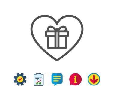 hediye kutusu satırı simgesi