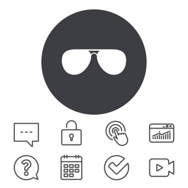 Havacı güneş gözlüğü işareti simgesi. 