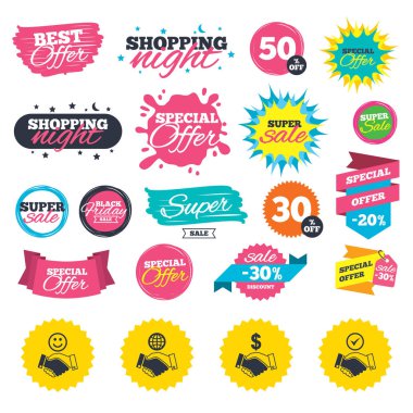 Satılık alışveriş afiş. 