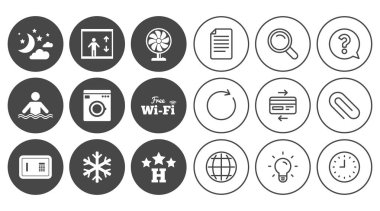 Otel, Oda Servisi simgeler. 