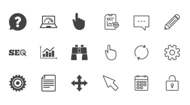 Internet, seo simgeler. 