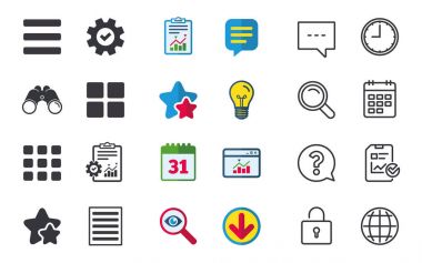 Sohbet, rapor ve takvim işaretleri. 