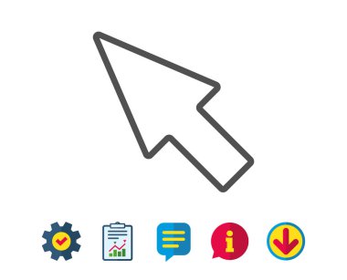 Fare imlecini satırı simgesi. 