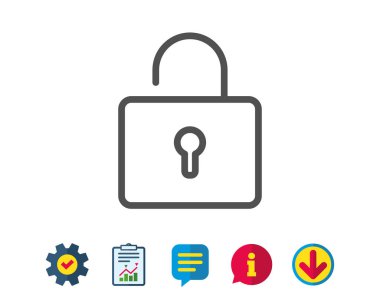 kilit satırı simgesi. 