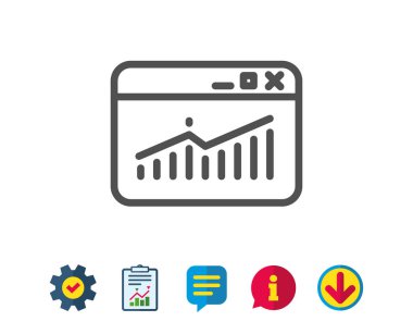 Web sitesi trafik satırı simgesi. 