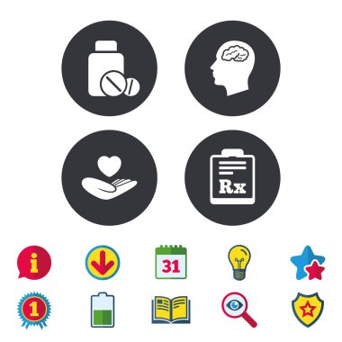 Tıp simgeler. Tablet şişe