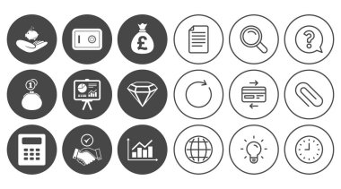 Para, para ve Finans simgeleri. 