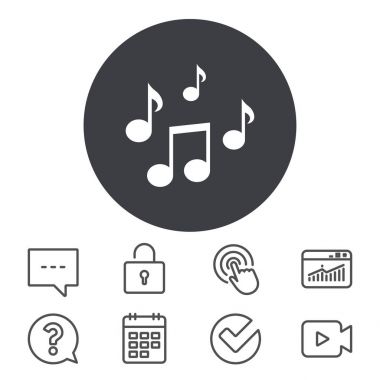 Müzik notlar işareti simgesi. 