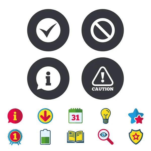 Information icons  signs. — Stock Vector