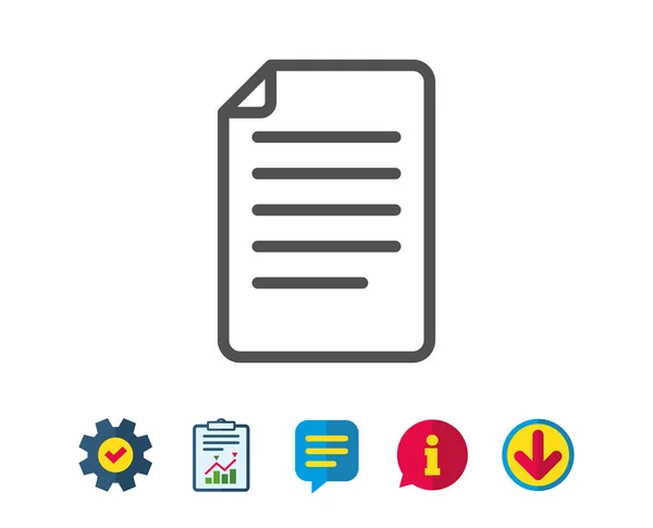 Document Management line icon. — Stock Vector