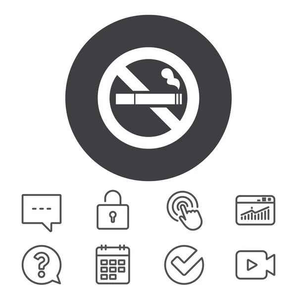 No Smoking sign icon. — Stock Vector