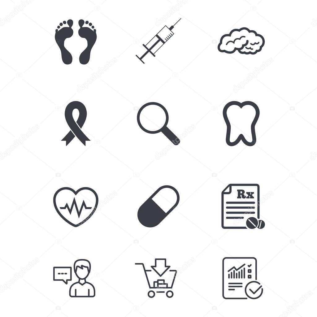 Medicine, medical health  icons.
