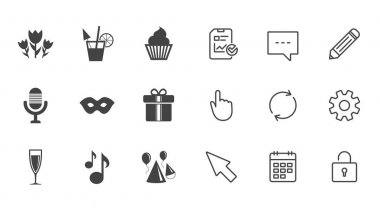 Parti kutlama, doğum günü simgeler. 