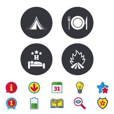 Yemek, uyku, çadır kamp