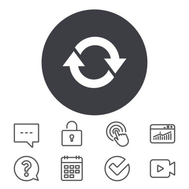 Döndürme simgesi. Tekrar sembolü. 